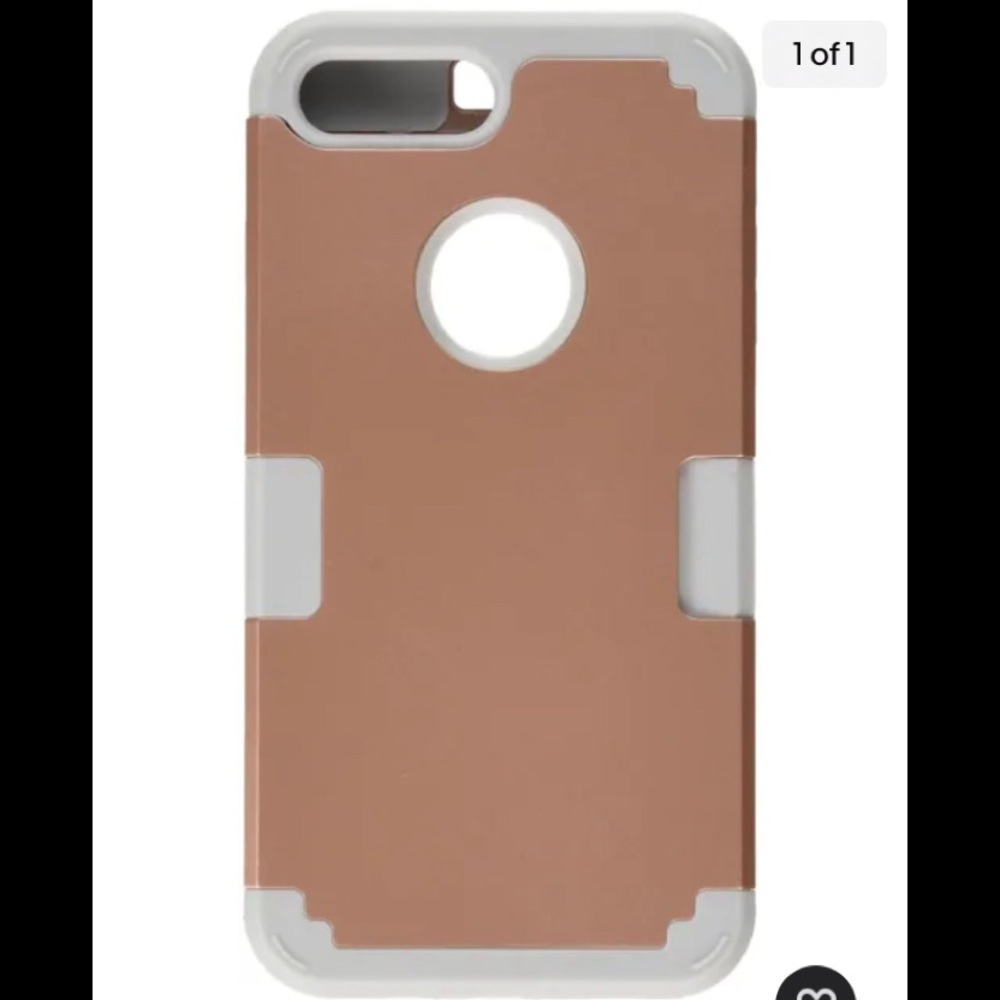 *3/$20* LONTECT IPHONE 7 PLUS, 3 LAYER HEAVY DUTY PROTECTIVE CASE. ROSE GOLD NEW